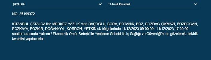 İstanbullular dikkat: Bu ilçelerde elektrik kesintisi var 14